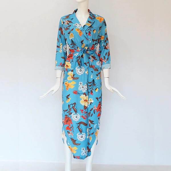 robe à fleur bleu ciel
