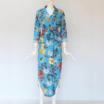 robe à fleur bleu ciel