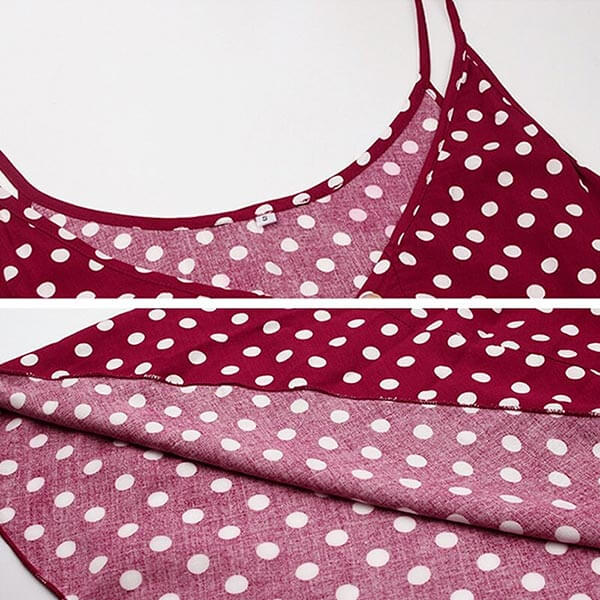 robe à pois en lin