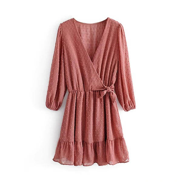 robe asymétrique corail