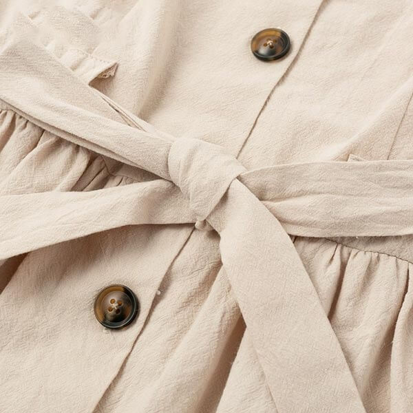 robe beige à nouer