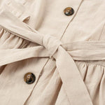robe beige à nouer