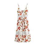 robe blanche fleurie femme