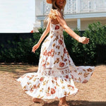 robe blanche fleurie