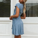 robe bleu ciel femme