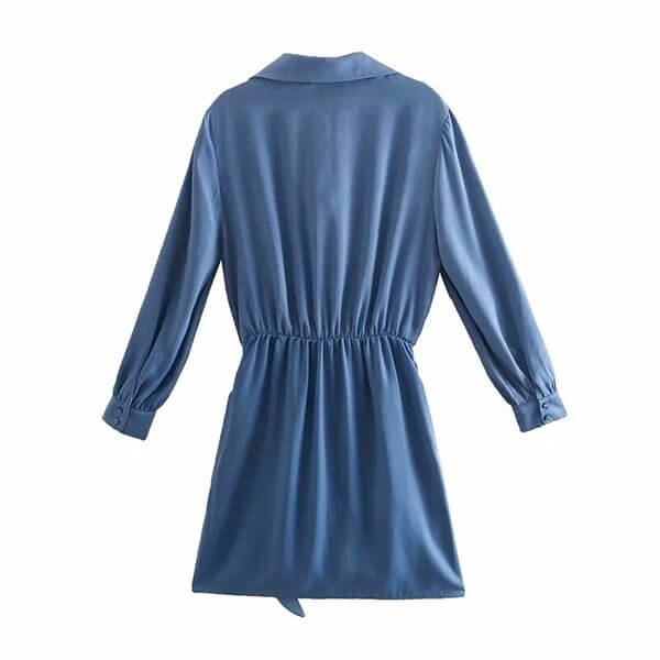 robe bleu en satin
