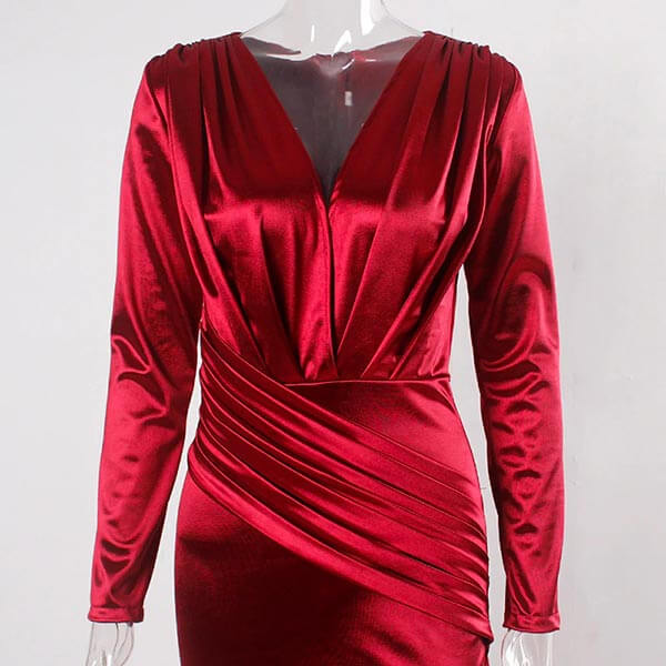 robe bordeaux satin