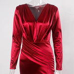 robe bordeaux satin