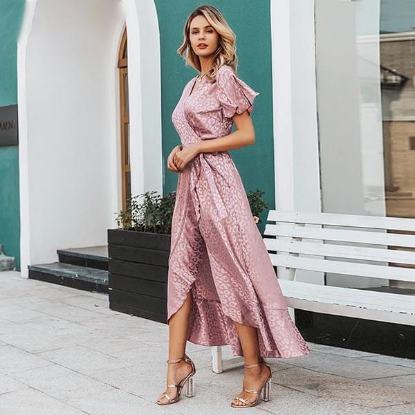 robe brillante rose