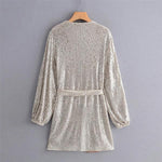 robe cache coeur à sequin