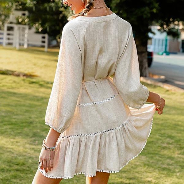 robe cache coeur beige