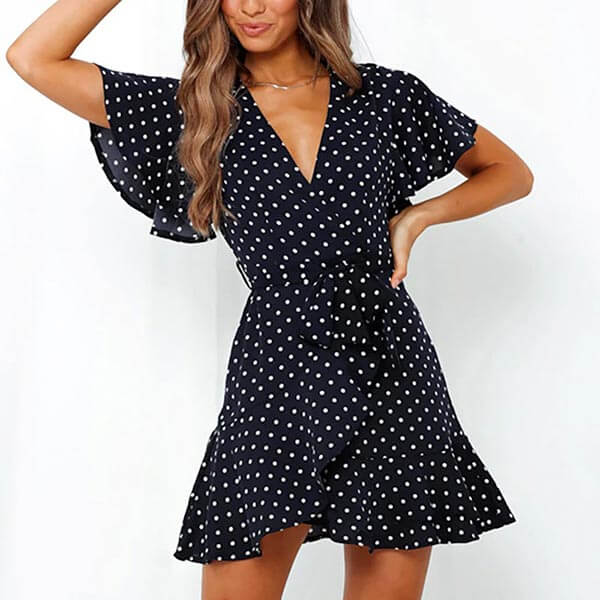 robe cache coeur bleu marine