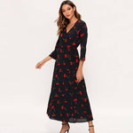 robe cache coeur cerise