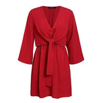 robe cache coeur courte rouge