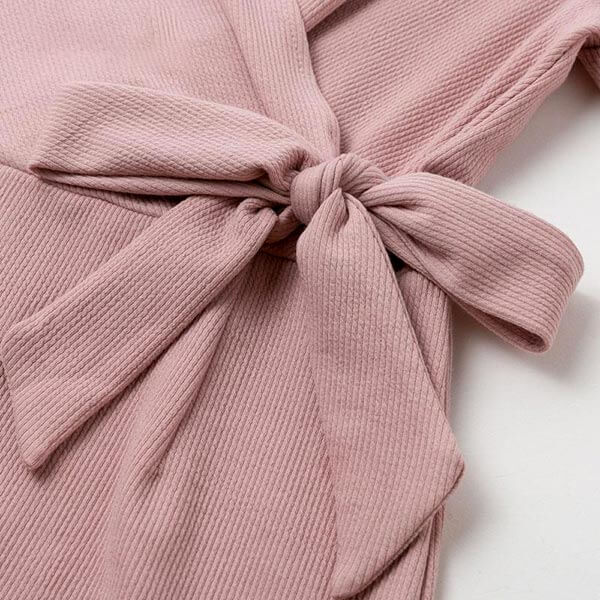 robe cache coeur en maille