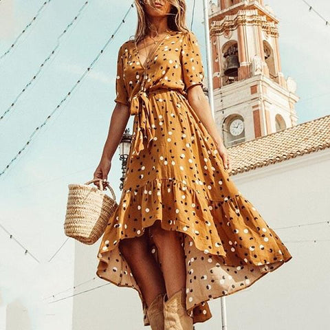 robe cache coeur jaune moutarde