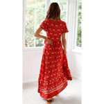 robe cache coeur longue rouge