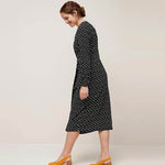 robe cache coeur mi longue noir