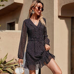 robe cache coeur noire fluide