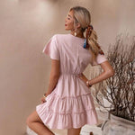 robe cache coeur rose pâle
