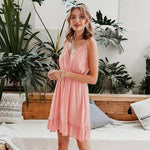 robe cache coeur rose