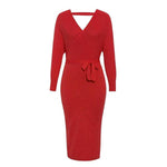 robe cache coeur rouge manche longue