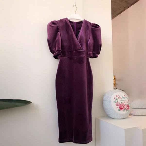 robe cache coeur velours