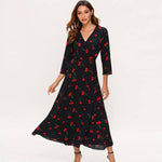 robe cerise cache cache
