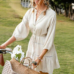 robe champêtre beige