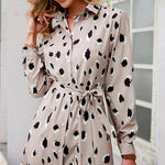 robe chemise beige femme
