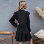 robe chemise noir fluide
