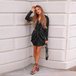 robe chemise satinée