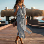 robe chemisier rayures
