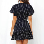 robe courte fluide bleu marine