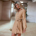 robe courte manche longue femme