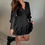 robe courte noire femme