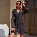 robe courte noire fluide