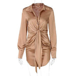 robe courte satinée