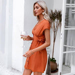 robe courte unie