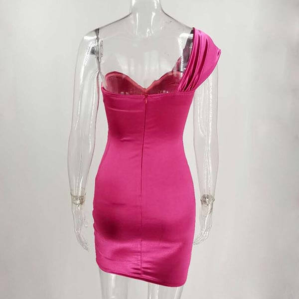 robe de cocktail rose fushia