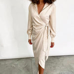 robe drapée portefeuille