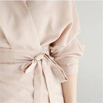 robe droite chic beige