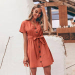robe droite corail