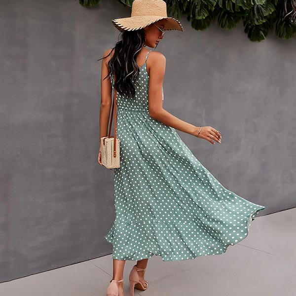 robe en lin verte