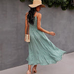 robe en lin verte