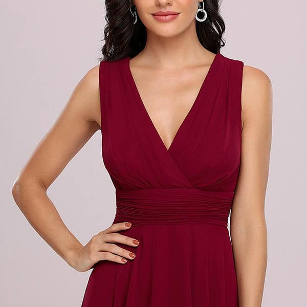 robe en soie bordeaux