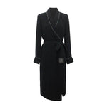 robe en velours noir longue