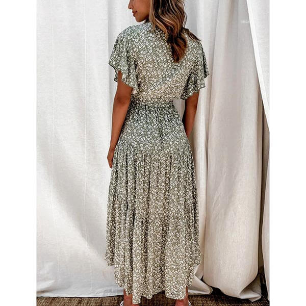 robe ete fleurie mi longue