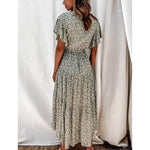 robe ete fleurie mi longue
