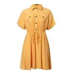 robe évasée courte avec manche